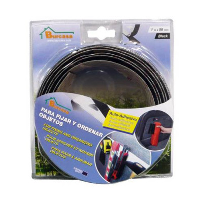 Cinta de cierre adhesivo. Viene en caja dispensadora.