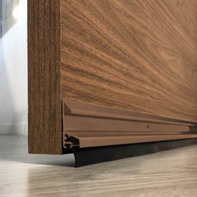 BURLETE ALUMINIO DEFLECTOR 1M MARRON