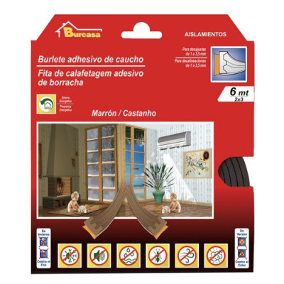 BURLETE CAUCHO E 6MT MARRON