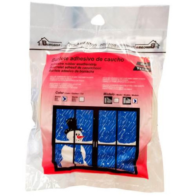 BURLETE CAUCHO P BLANCO 25MT FORMATO AHORRO