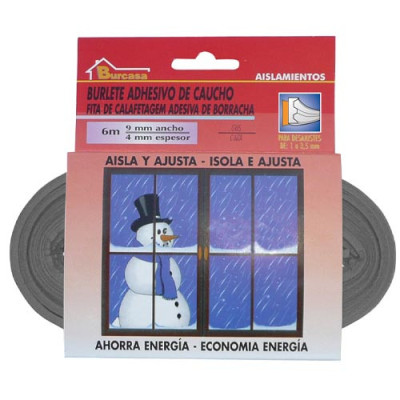 BURLETE CAUCHO E 6MT GRIS