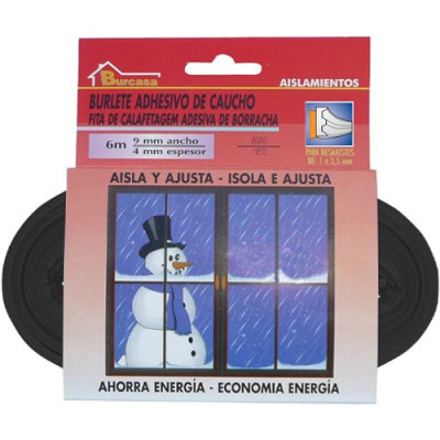 BURLETE CAUCHO E 6MT NEGRO