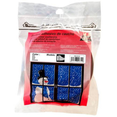 BURLETE CAUCHO E GRIS 25MT FORMATO AHORRO