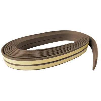 BURLETE CAUCHO I 9X2MM MARRON ROLLO 100M