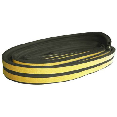 BURLETE CAUCHO P 9X5.5MM NEGRO ROLLO 100M