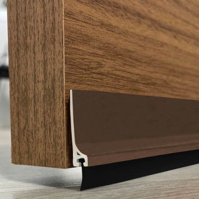 BURLETE BAJO PVC LABIO 1 MT MARRON