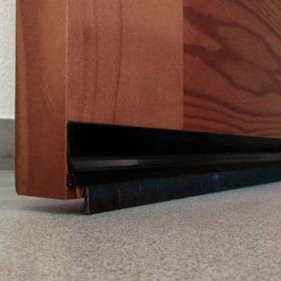 BURLETE ALUMINIO GARAJE FLECO 1,25MT NEGRO