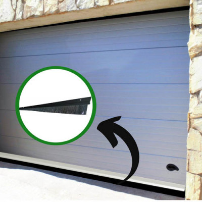 BURLETE ALUMINIO GARAJE FLECO 2,50MT NEGRO