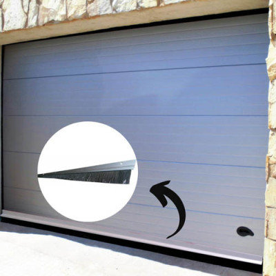 BURLETE ALUMINIO GARAJE FLECO 3,05MT PLATA