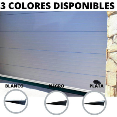 BURLETE ALUMINIO GARAJE LABIO 2,50MT NEGRO