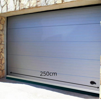 BURLETE ALUMINIO GARAJE LABIO 2,50MT PLATA