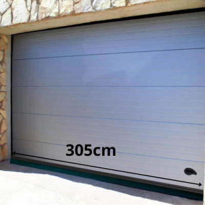 BURLETE ALUMINIO GARAJE LABIO 3,05MT NEGRO