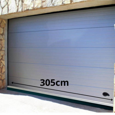 BURLETE ALUMINIO GARAJE LABIO 3,05MT PLATA