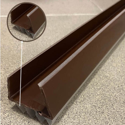 BURLETE BAJOPUERTA QUATRO-STOP PVC 1 MT MARRON