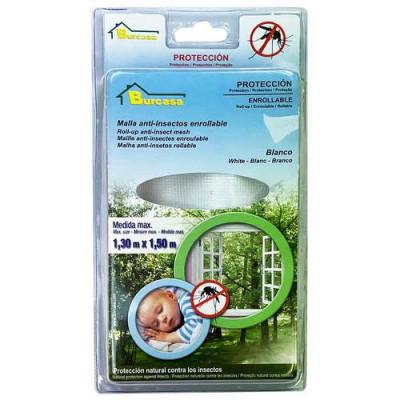 MALLA ANTI-INSECT.ENROLLABLE BLANCO 1,3X1,5