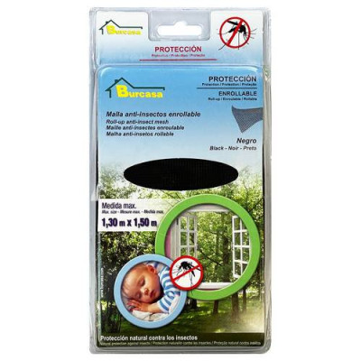 MALLA ANTI-INSECT.ENROLLABLE NEGRO 1,3X1,5