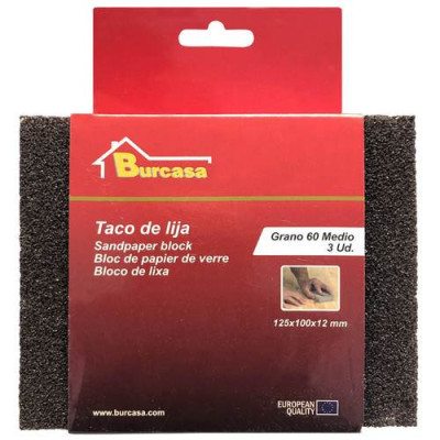 TACO LIJA 125X100X12 GR.060 MEDIO 3 UNIDADES