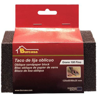 TACO LIJA 125X75X25 OBLICUO GR.100 FINO