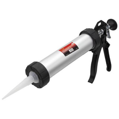 Pistola tubular de aluminio válida para la aplicación de productos en formato tipo “salchichón” y juntas de mortero.