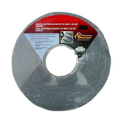 Cinta adhesiva con recubrimiento antideslizante. Para fijar en escaleras, rampas, suelos lisos, etc…