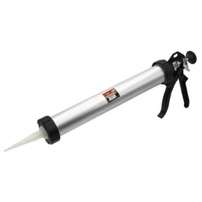 Pistola tubular de aluminio válida para la aplicación de productos en formato tipo “salchichón” y juntas de mortero.