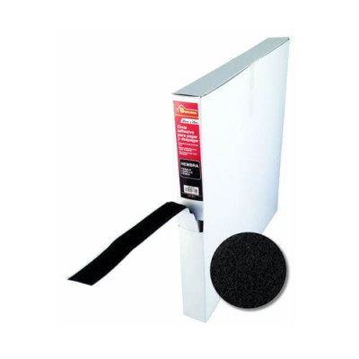 Cinta de cierre adhesivo. Viene en caja dispensadora.