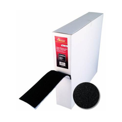 Cinta de cierre adhesivo. Viene en caja dispensadora.