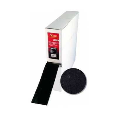 Cinta de cierre adhesivo. Viene en caja dispensadora.